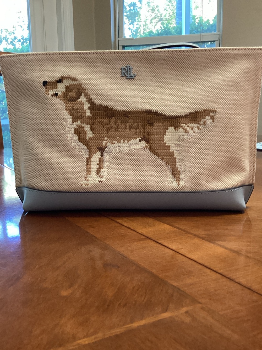 Lauren Ralph Lauren Golden Retriever Canvas Clutch